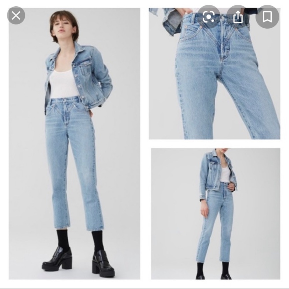Agolde Palladium high rise straight jeans